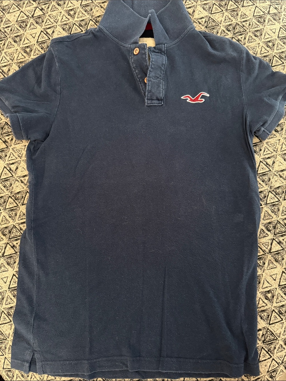 Hollister Navy Polo with Red Logo